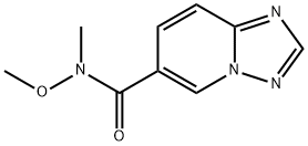 N-甲氧基-N-甲基-[1,2,4]三唑并[1,5-A]吡啶-6-甲酰胺 结构式