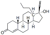 (17R)-17-Hydroxy-13-propyl-18,19-dinorpregn-4-en-20-yn-3-one 结构式