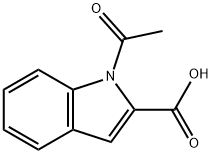 1-乙酰基吲哚-2-甲酸 结构式