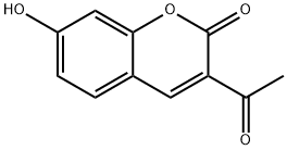 3-乙酰基-7-羟基-苯并吡喃-2-酮 结构式