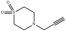 4-丙-2-炔基-硫代吗啉 1，1-二氧化物 结构式
