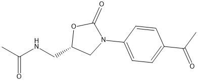 4-acetylphenyloxooxazolidinylmethylacetamide 结构式