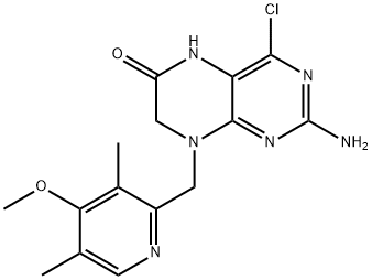 2-aMino-4-chloro-8-((4-Methoxy-3,5-diMethylpyridin-2-yl)Methyl)-7,8-dihydropteridin-6(5H)-one 结构式