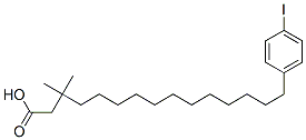 15-(4-iodophenyl)-3,3-dimethylpentadecanoic acid 结构式