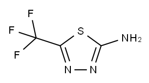 2-氨基-5-三氟甲基-1,3,4-噻重氮 结构式