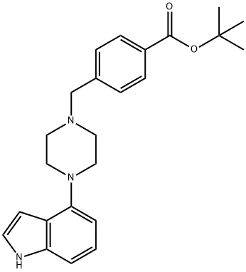 4-[[4-(1H-吲哚-4-基)-1-哌嗪基]甲基]苯甲酸叔丁酯 结构式