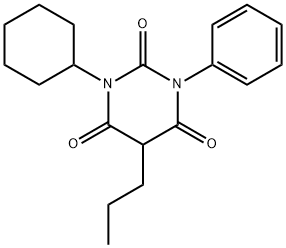 1-Cyclohexyl-3-phenyl-5-propylbarbituric acid 结构式
