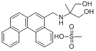1,3-Propanediol, 2-((benzo(c)phenanthren-5-ylmethyl)amino)-2-methyl-,  methanesulfonate (salt) 结构式