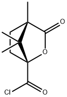 (1S)-3-氧代-4,7,7-三甲基-2-氧杂双环[2.2.1]庚烷-1-甲酰氯 结构式