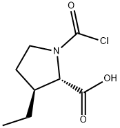 L-Proline, 1-(chlorocarbonyl)-3-ethyl-, trans- (9CI) 结构式
