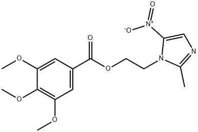 2-(2-Methyl-5-nitro-1H-imidazol-1-yl)ethyl 3,4,5-trimethoxybenzoate 结构式