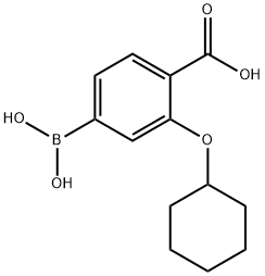 4-二羟硼基-2-(环己基氧基)苯甲酸 结构式