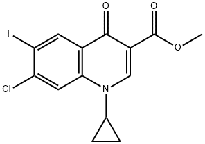 3-Quinolinecarboxylic acid, 7-chloro-1-cyclopropyl-6-fluoro-1,4-dihydro-4-oxo-, Methyl ester 结构式