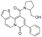 2-(hydroxymethyl)-1-((7-oxo-8-phenyl-7H-thieno(2,3-a)quinolizin-10-yl)carbonyl)pyrrolidine 结构式