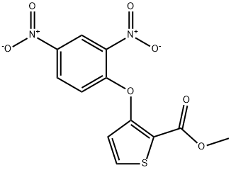 3-(2,4-二硝基苯氧基)噻吩-2-羧酸甲酯 结构式