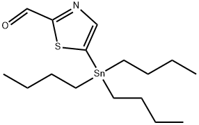 5-(三丁基锡基)噻唑-2-甲醛 结构式