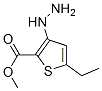 2-Thiophenecarboxylicacid,5-ethyl-3-hydrazino-,methylester(9CI) 结构式