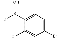 4-溴-2-氯苯硼酸 结构式