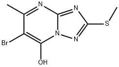 6-BROMO-5-METHYL-2-METHYLSULFANYL-[1,2,4]TRIAZOLO[1,5-A]PYRIMIDIN-7-OL 结构式