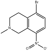 5-溴-2-甲基-8-硝基-1,2,3,4-四氢异喹啉 结构式