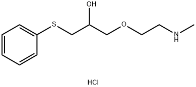 1-(2-甲基氨基乙氧基)-3-(苯基硫代)丙-2-醇盐酸盐 结构式