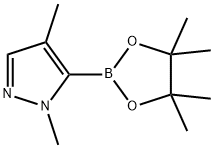1,4-二甲基吡唑-5-硼酸频哪醇酯 结构式
