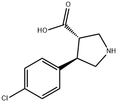 (3S,4R)-4-(4-氯苯基)吡咯烷-3-羧酸 结构式