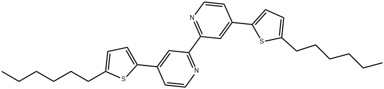 2,2'-联吡啶-4,4'-(5-己基-2-噻吩) 结构式