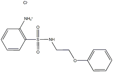 2-{[(2-phenoxyethyl)amino]sulfonyl}benzenaminium chloride 结构式