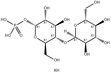 4-O-ALPHA-D-吡喃葡萄糖基-ALPHA-D-吡喃葡萄糖 1-(磷酸二氢酯)二钾盐 结构式