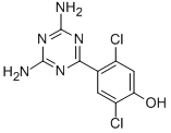 4-(4,6-Diamino-s-triazinyl)-2,5-dichlorophenol 结构式