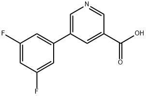 5-(3,5-二氟苯基)烟酸 结构式