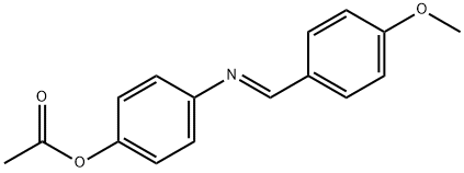 N-(4-甲氧基苯亚甲基)-4-乙酰氧基苯胺 结构式