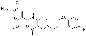 4-AMINO-5-CHLORO-N-{1-[3-(4-FLUOROPHENOXY)PROPYL]-3-METHOXY-4-PIPERIDYL}-2-METHOXYBENZAMIDE 结构式