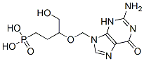 [3-[(2-amino-6-oxo-3H-purin-9-yl)methoxy]-4-hydroxy-butyl]phosphonic a cid 结构式