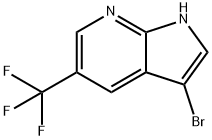 3-溴-5-(三氟甲基)-1H-吡咯并[2,3-B]吡啶 结构式