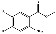2-氨基-4-氯-5-氟苯甲酸甲酯 结构式
