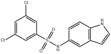 3,5-DICHLORO-N-(1H-INDOL-5-YL)-PHENYLSULPHONAMIDE 结构式