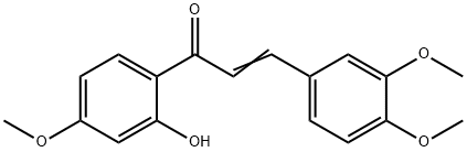 2'-羟基-3,4,4'-三甲氧基查耳酮 结构式