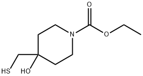 TERT-BUTYL 4-HYDROXY-4-(MERCAPTOMETHYL)PIPERIDINE-1-CARBOXYLATE 结构式