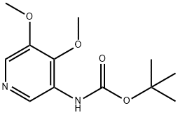 4,5-二甲氧基吡啶-3-基氨基甲酸叔丁酯 结构式