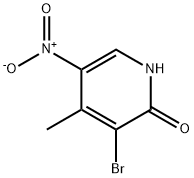 3-溴-4-甲基-5-硝基吡啶-2-醇 结构式