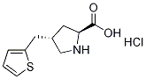 反-4-(2-噻吩甲基)-L-脯氨酸盐酸盐 结构式