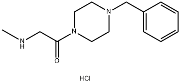 1-(4-Benzyl-1-piperazinyl)-2-(methylamino)-1-ethanone hydrochloride 结构式