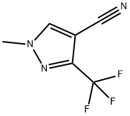 1-甲基-3-(三氟甲基)-1H-吡唑-4-甲腈 结构式