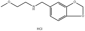 Benzo[1,3]dioxol-5-ylmethyl-(2-methoxy-ethyl)-amine hydrochloride 结构式