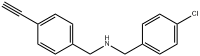 4-氯-N-[(4-乙炔基苯基)甲基]苯甲胺 结构式