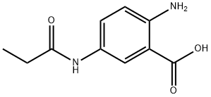 Benzoic acid, 2-amino-5-[(1-oxopropyl)amino]- (9CI) 结构式