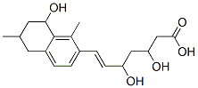 3,5-Dihydroxy-7-(5,6,7,8-tetrahydro-8-hydroxy-1,6-dimethylnaphthalen-2-yl)-6-heptenoic acid 结构式