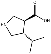 (3S,4S)-4-异丙基吡咯烷-3-羧酸 结构式